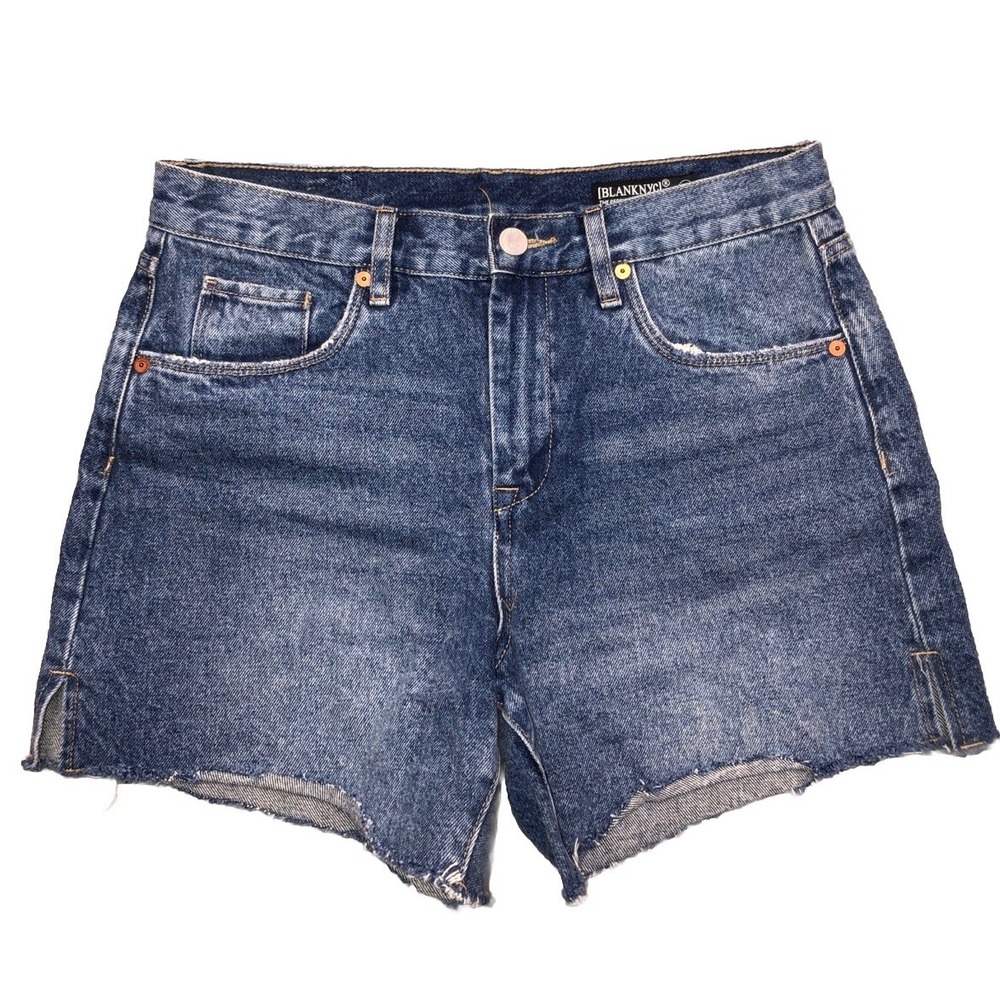 Blank NYC The Perry Mom Shorts 28 Blue Denim Jean Beach